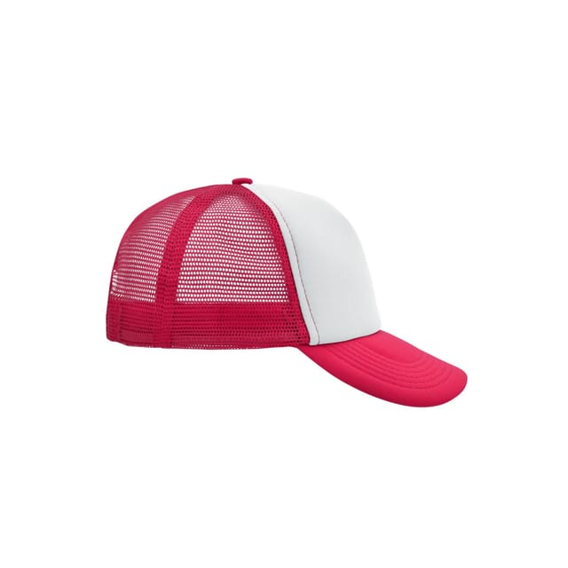 Myrtle Beach Myrtle Beach Men's 5 Panel Polyester Mesh Baseball Cap in Magenta - 3