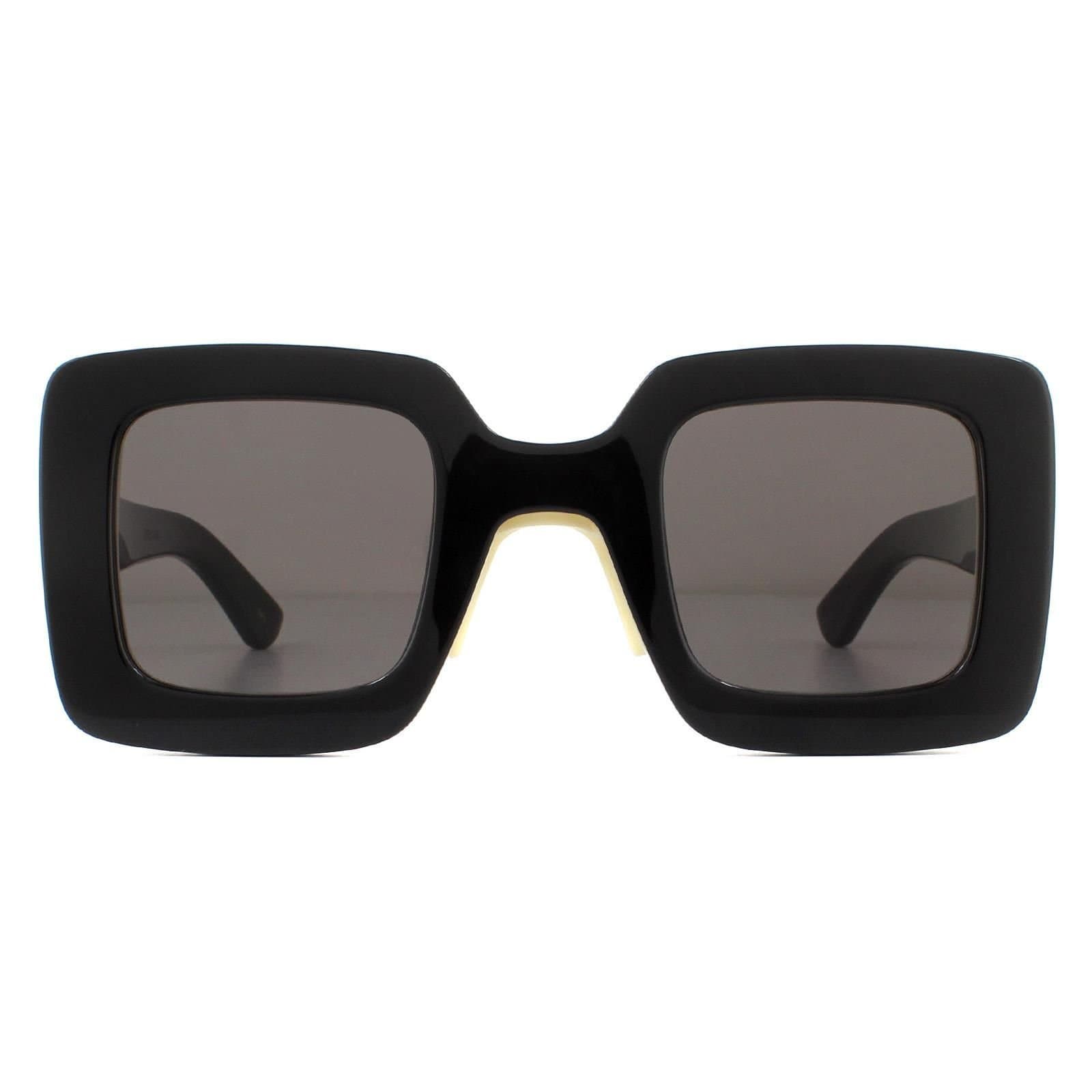 Gucci Gucci Women's Square Black Grey Sunglasses