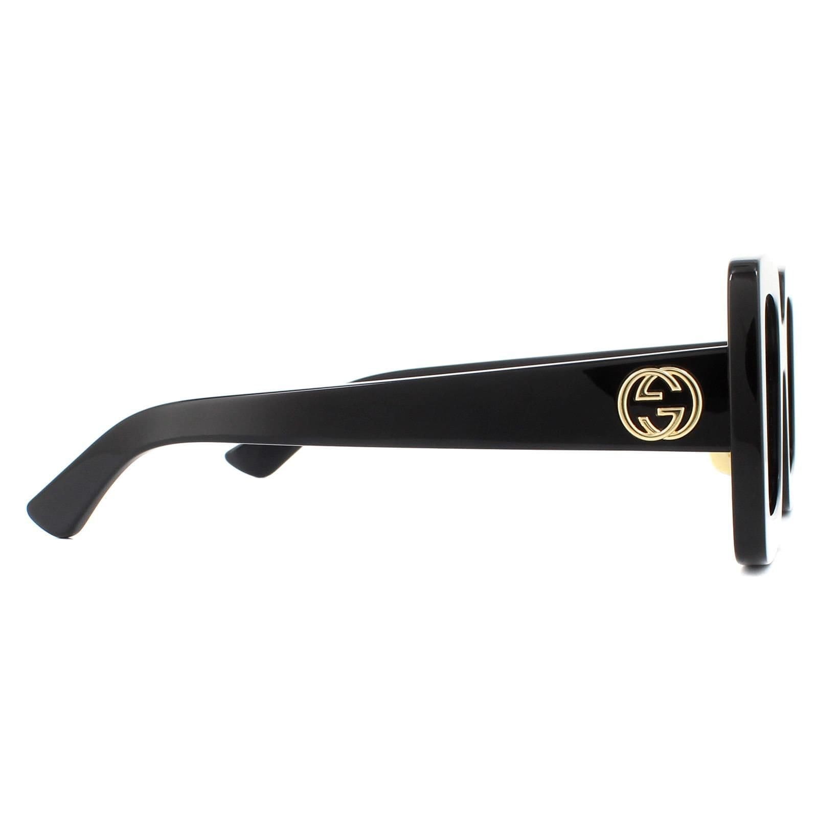 Gucci Gucci Women's Square Black Grey Sunglasses - 4