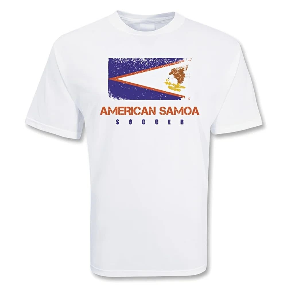 American Samoa American Samoa Men's Football T-shirt in White