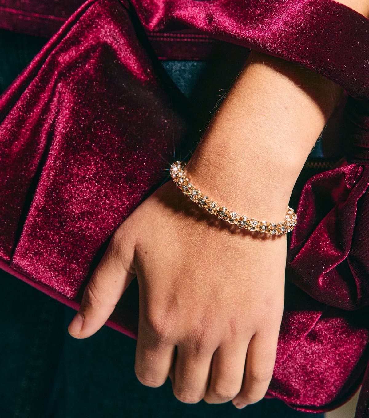 New Look Gold Tone Chunky Link Diamante Rope Bracelet New Look