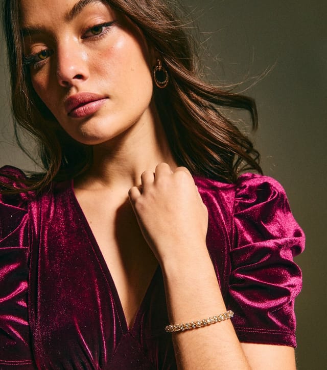 New Look Gold Tone Chunky Link Diamante Rope Bracelet New Look - 2