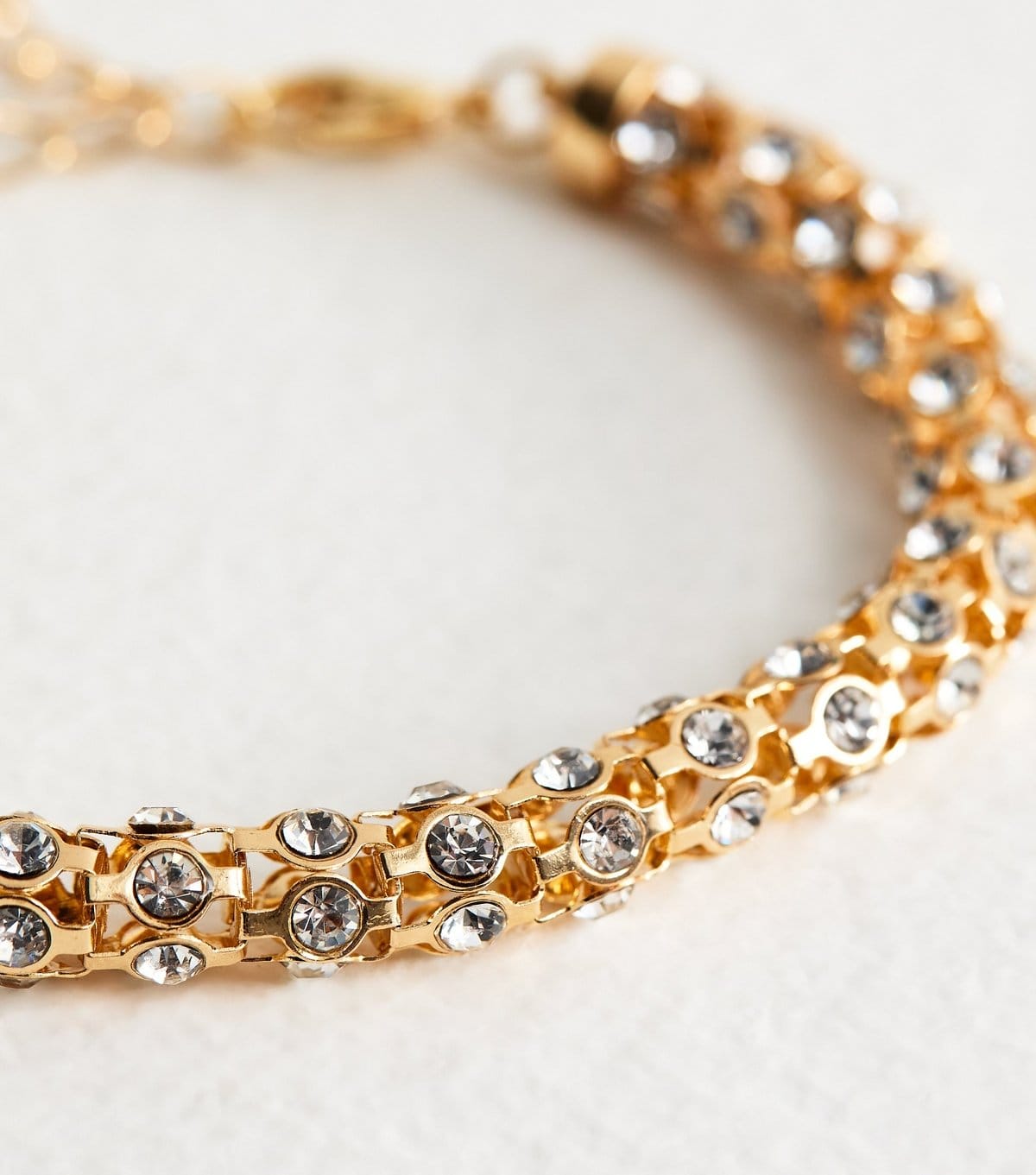 New Look Gold Tone Chunky Link Diamante Rope Bracelet New Look - 4