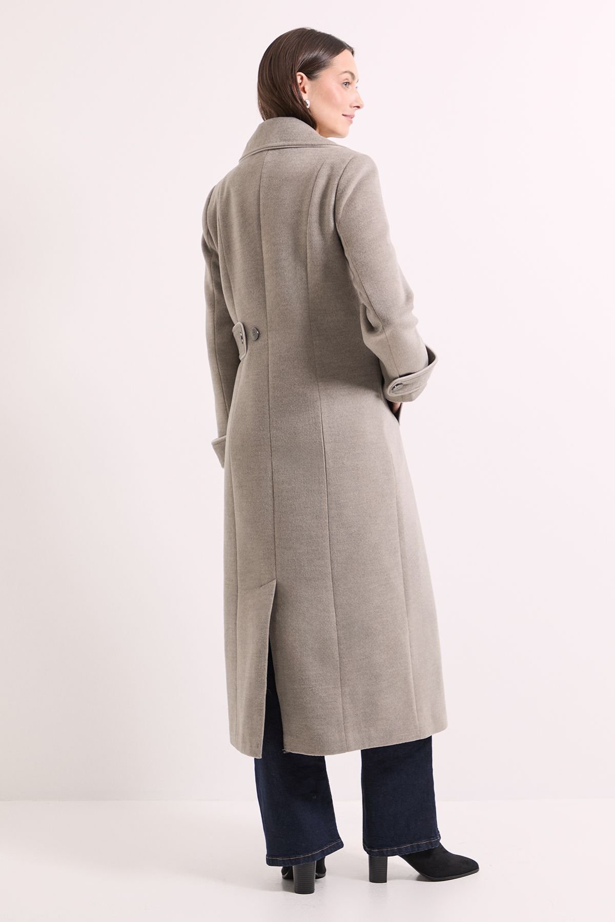 Wallis Wallis Women's Principles by Contrast Piping Coat in Mink - 3