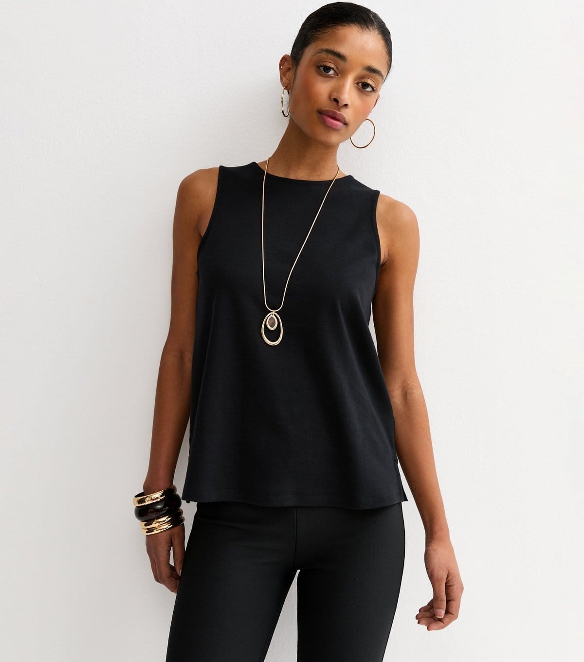 New Look Women's Premium Black Jersey Tank Top New Look - 1