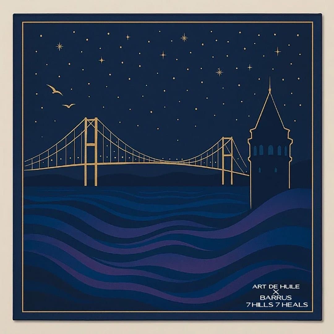 Barrus London Barrus London Dark Blue The Maiden's Tower Scarf