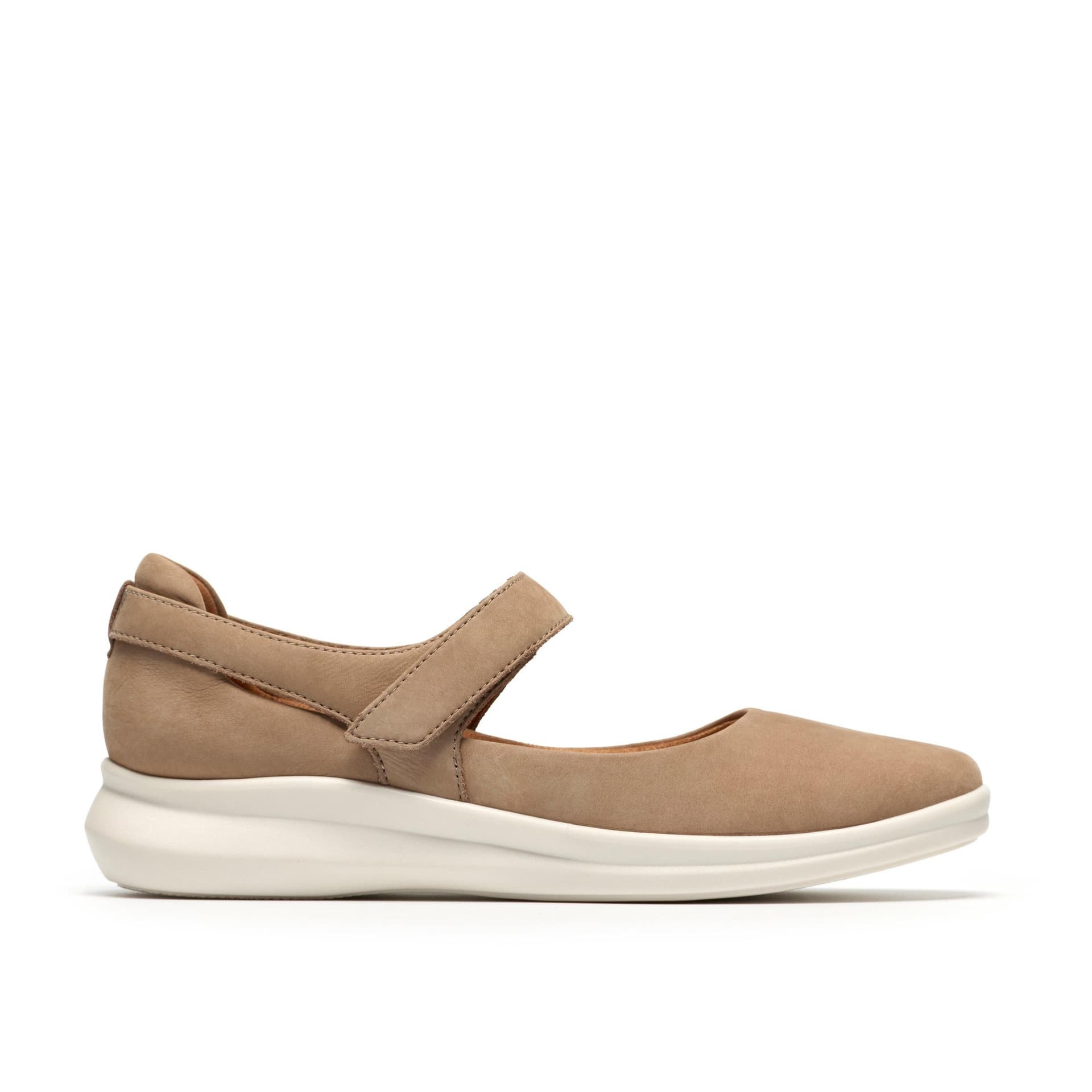 Clarks Clarks Women's Lynell Strap Taupe Nubuck Mary Jane in Beige