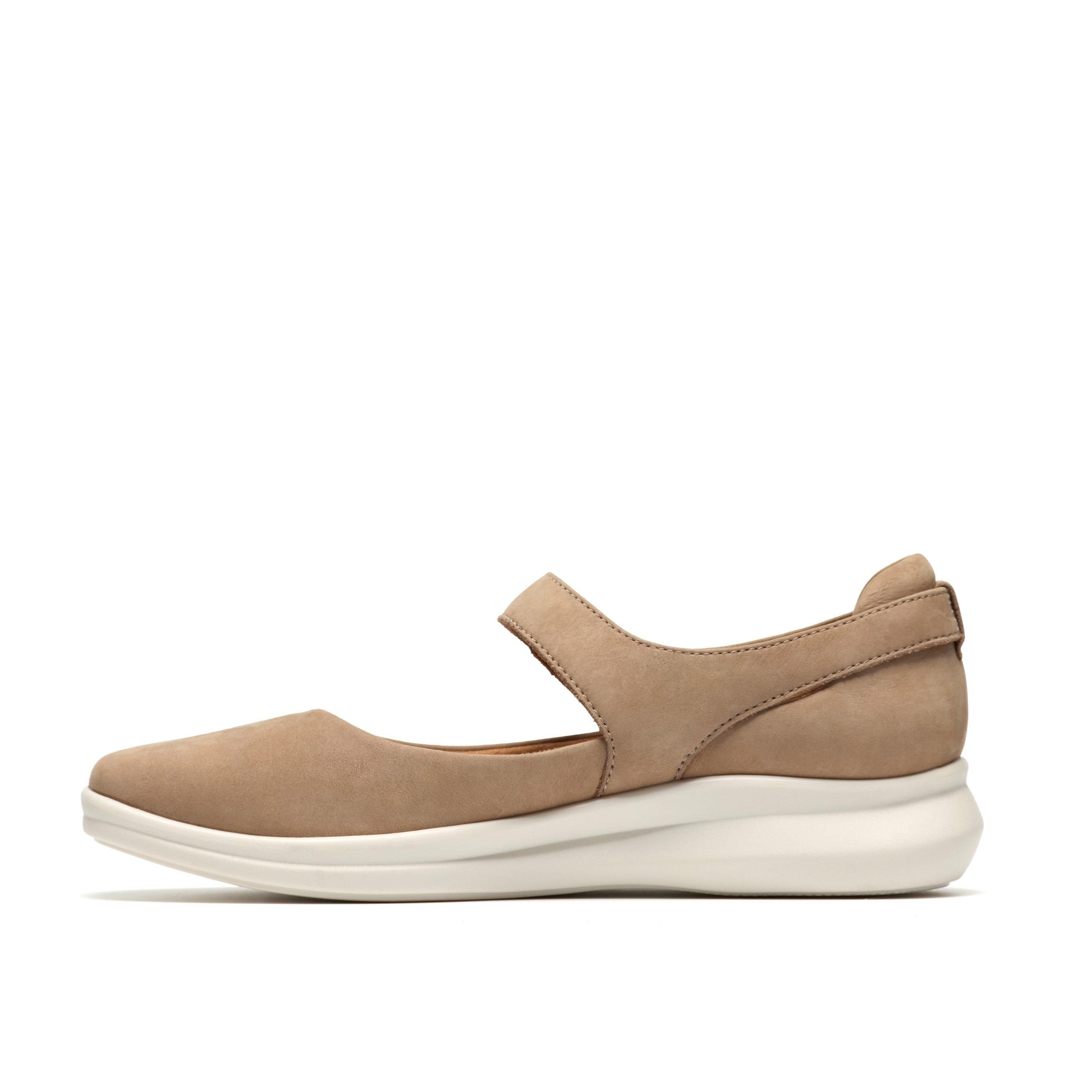 Clarks Clarks Women's Lynell Strap Taupe Nubuck Mary Jane in Beige - 2