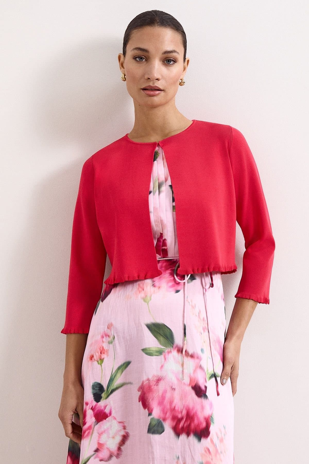 Phase Eight Phase Eight Women's Mimi Knit Cover Up Cardigan in Cerise