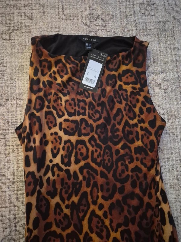 New Look Bodycon comfy leopard print dress - 1