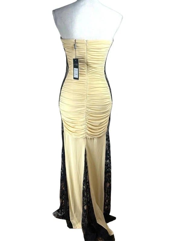 Nazz Collection Nazz Collection Ballgown Dress Women's UK Size 14 Diamante Detail Ruched Prom