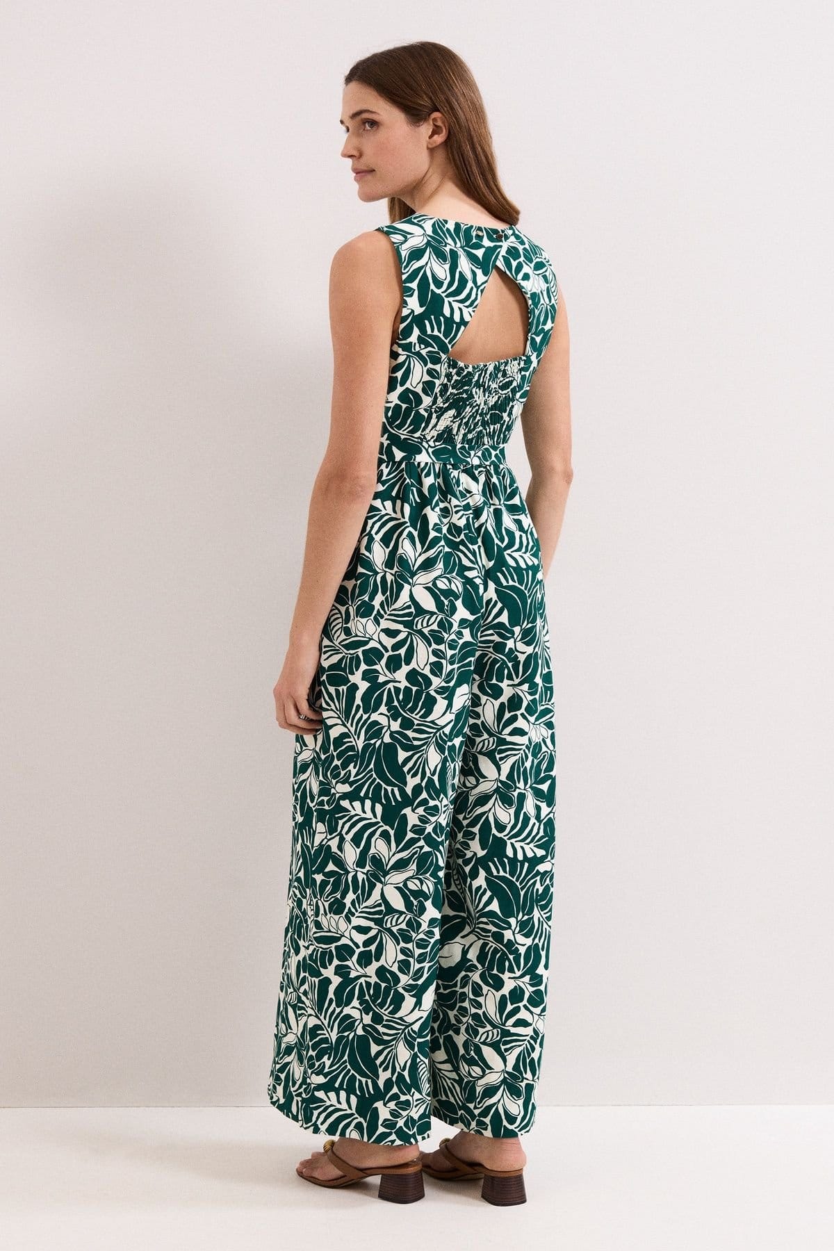 Phase Eight Phase Eight Women's Marta Wide Leg Jumpsuit in Teal - 4