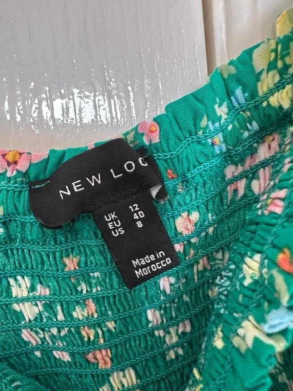 New Look Green and pink floral summer midaxi dress