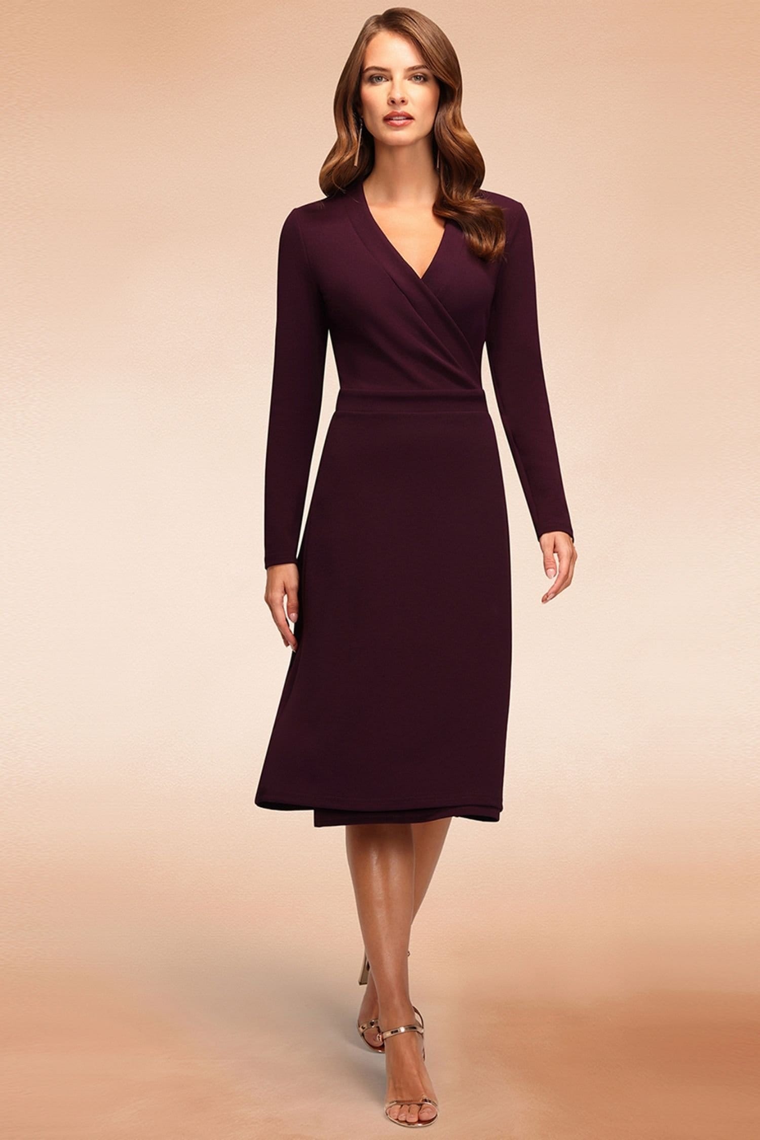 Hot Squash Hot Squash Women's The Wrap Dress in Purple - 4