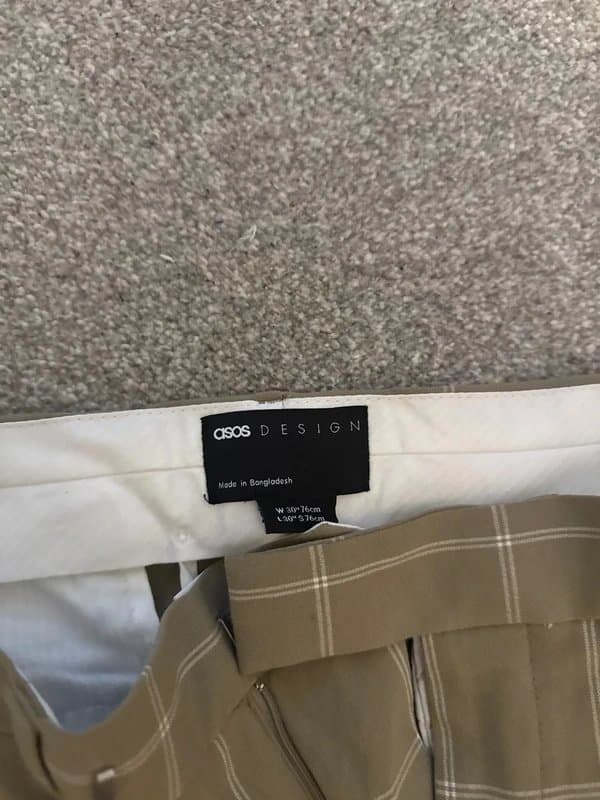 ASOS Design Checkered trousers