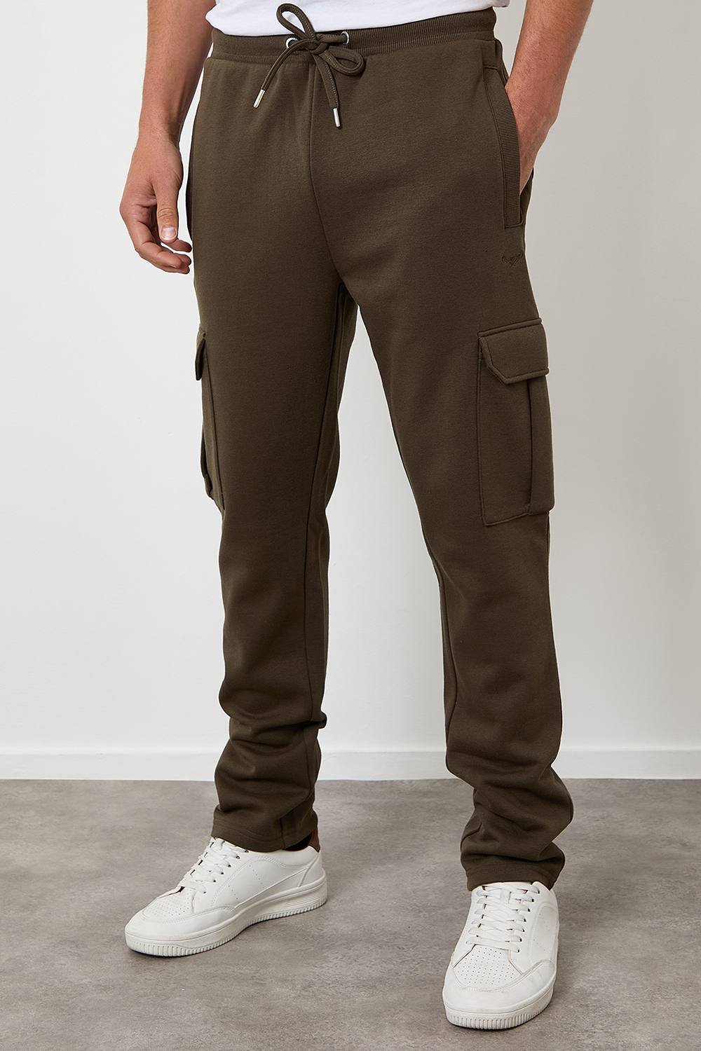Threadbare Threadbare Men's Cargo Joggers in Khaki - 2