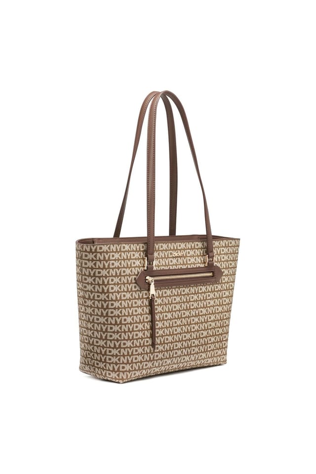 DKNY DKNY Women's Bryant Avenue Medium Logo Tote Bag Choc Multi in Brown - 3