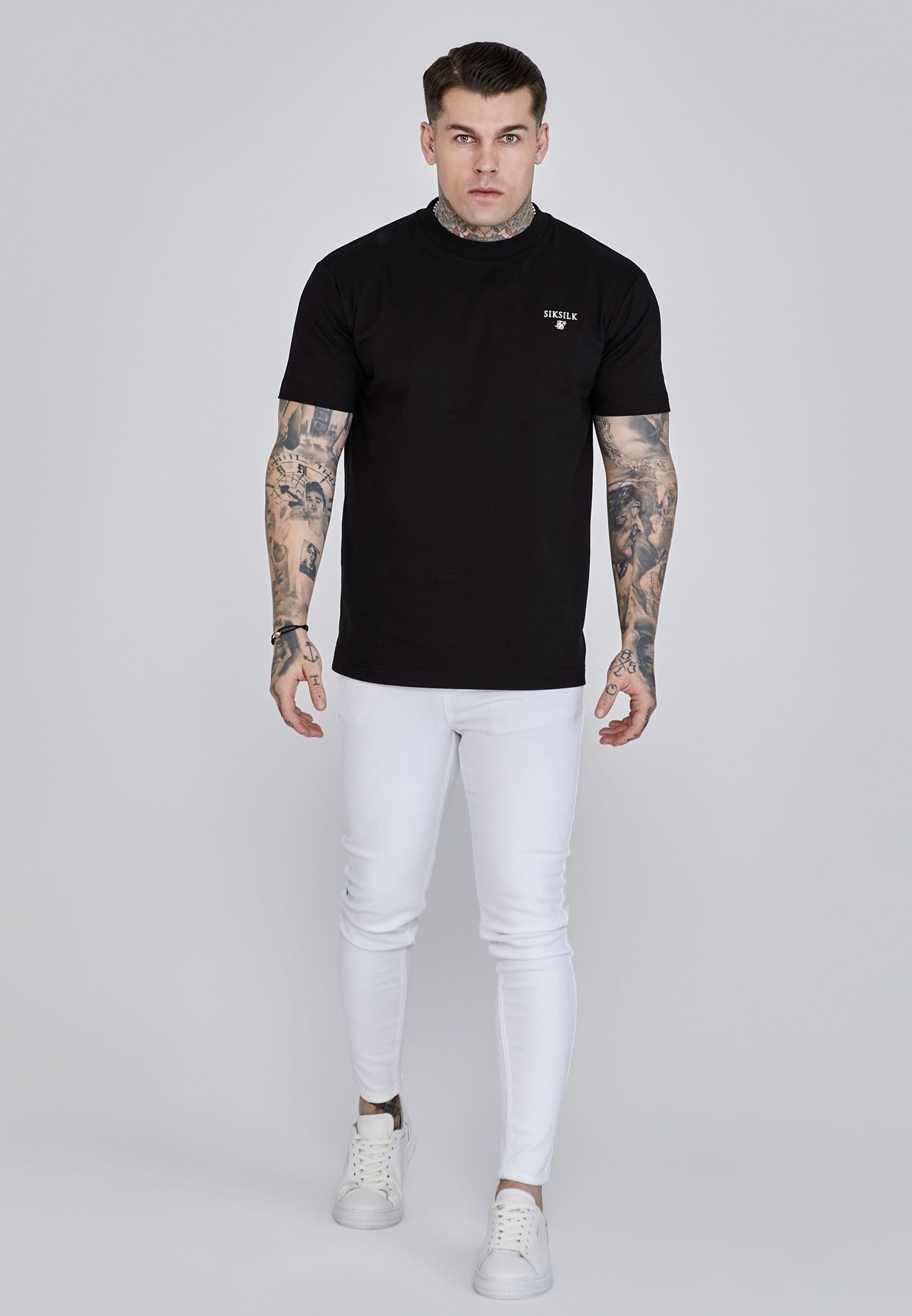 SikSilk SikSilk Men's Skinny Jeans in White - 4
