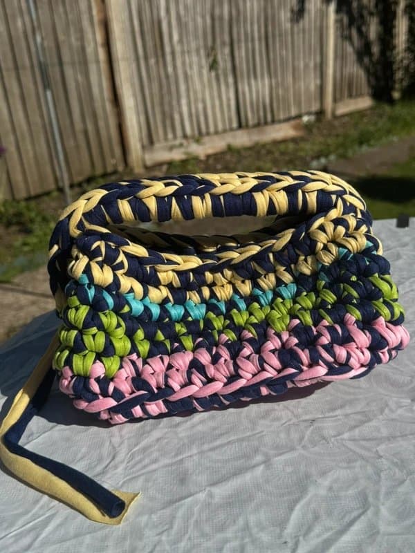 Unique Handmade Crochet Clutch Bag | Chunky Knit Style | Summer Statement Bag | Unique Piece