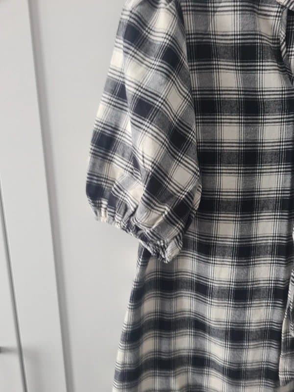 George Black and white check summer dress