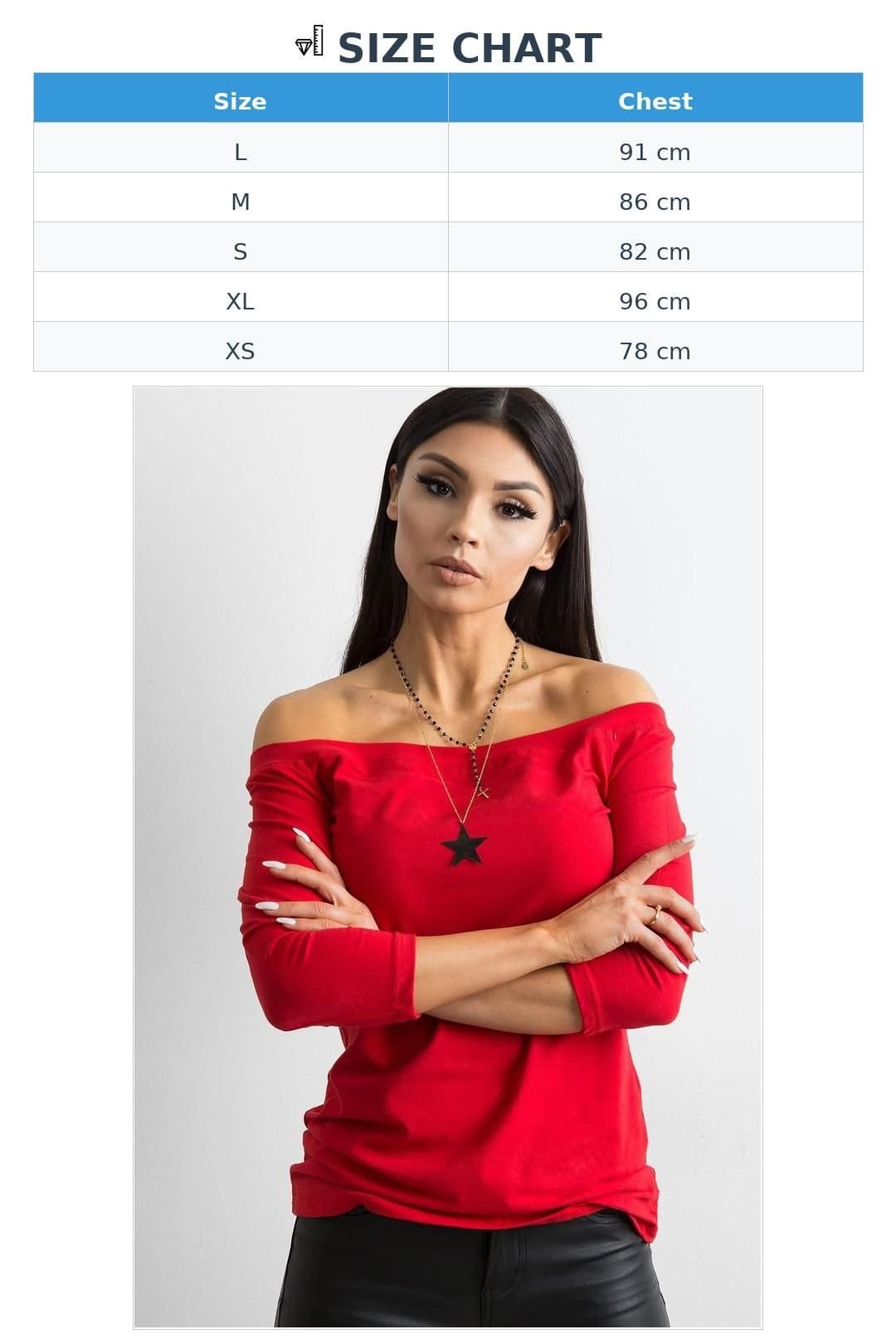 Love Lace Love Lace Women's Straight Cut 3/4 Sleeve Spanish Blouse in Red - 4