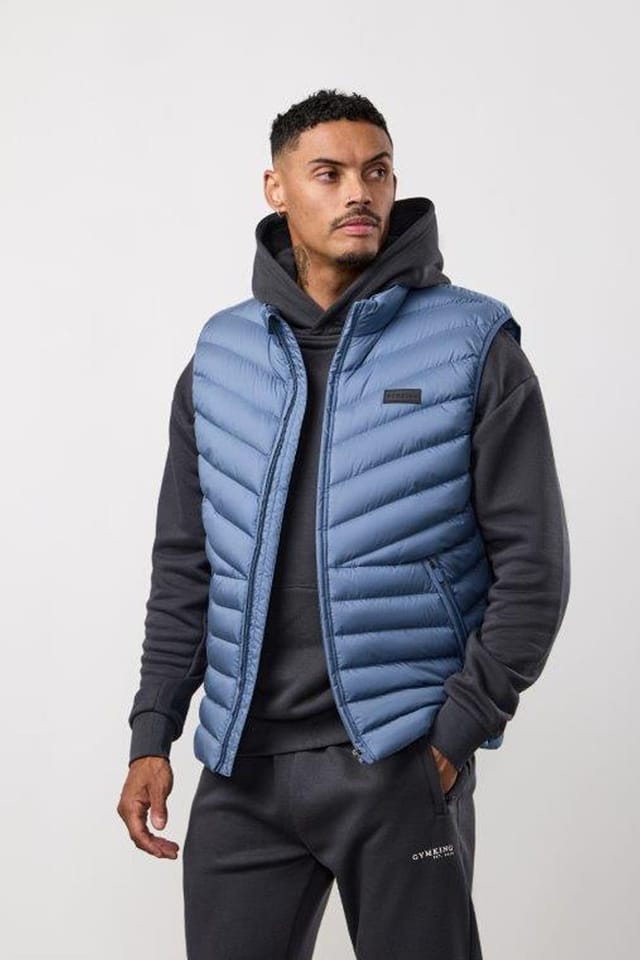 Gym King GYM KING Men's Endurance Puffer Gilet Slate Blue - 2