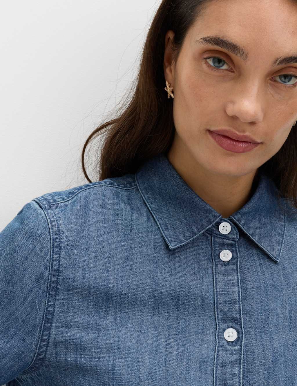 Marks & Spencer M&S Denim Shirt Blue Denim - 2