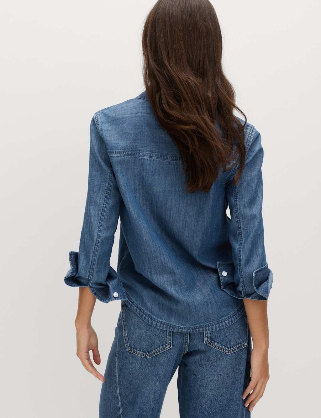 Marks & Spencer M&S Denim Shirt Blue Denim - 4