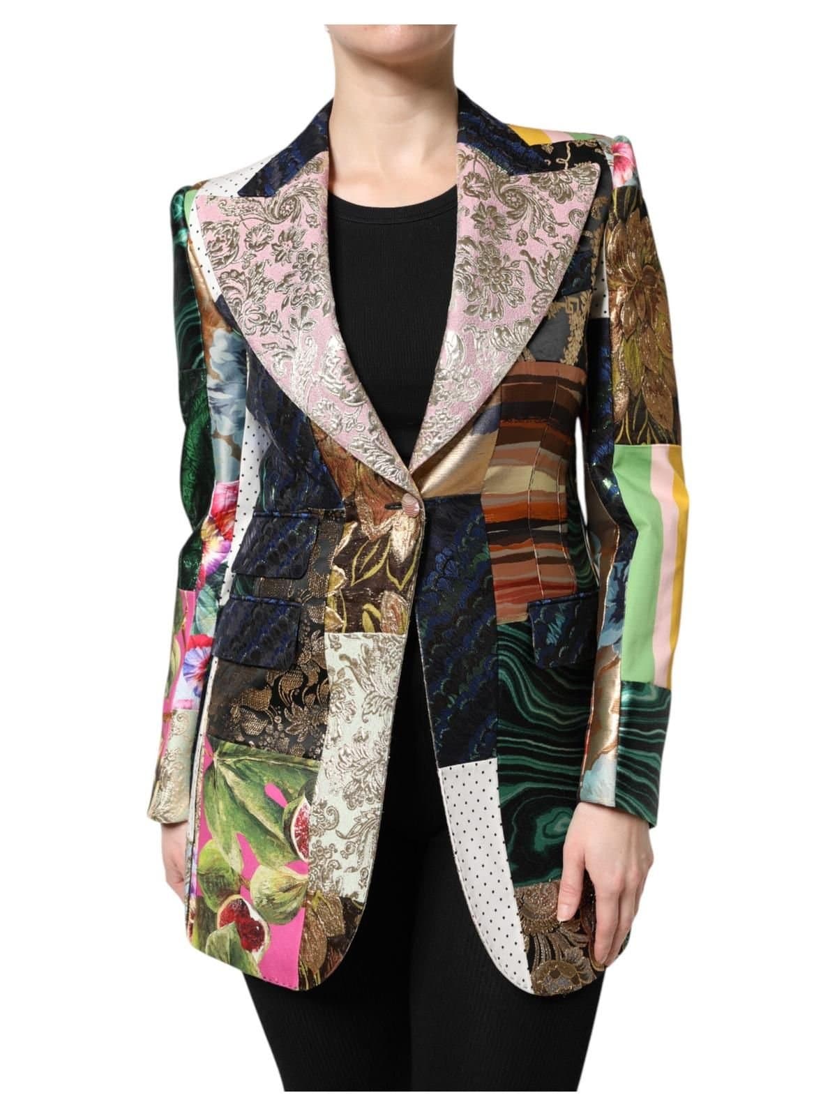 Dolce & Gabbana Dolce & Gabbana Women's Multicolor Floral Patchwork Jacquard Jacket