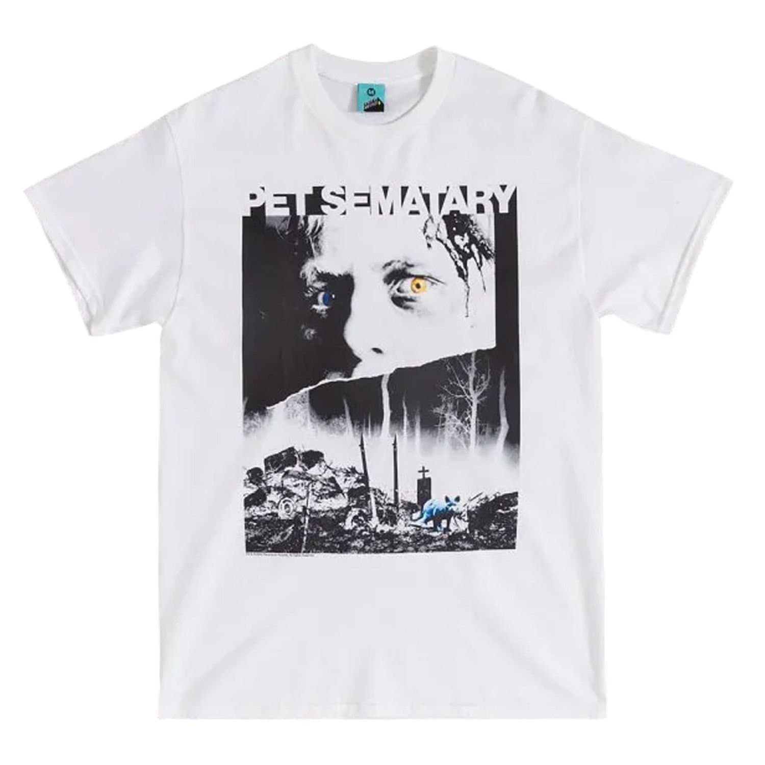 Pet Sematary Pet Sematary Men's Movie Poster Vintage T-Shirt in White
