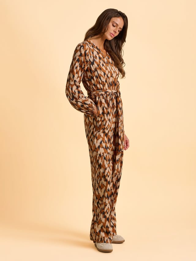 Brakeburn Brakeburn Women's Selenna Jumpsuit in Brown - 3