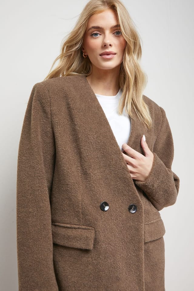 Oasis Oasis Women's Collarless Blazer Coat in Camel - 2