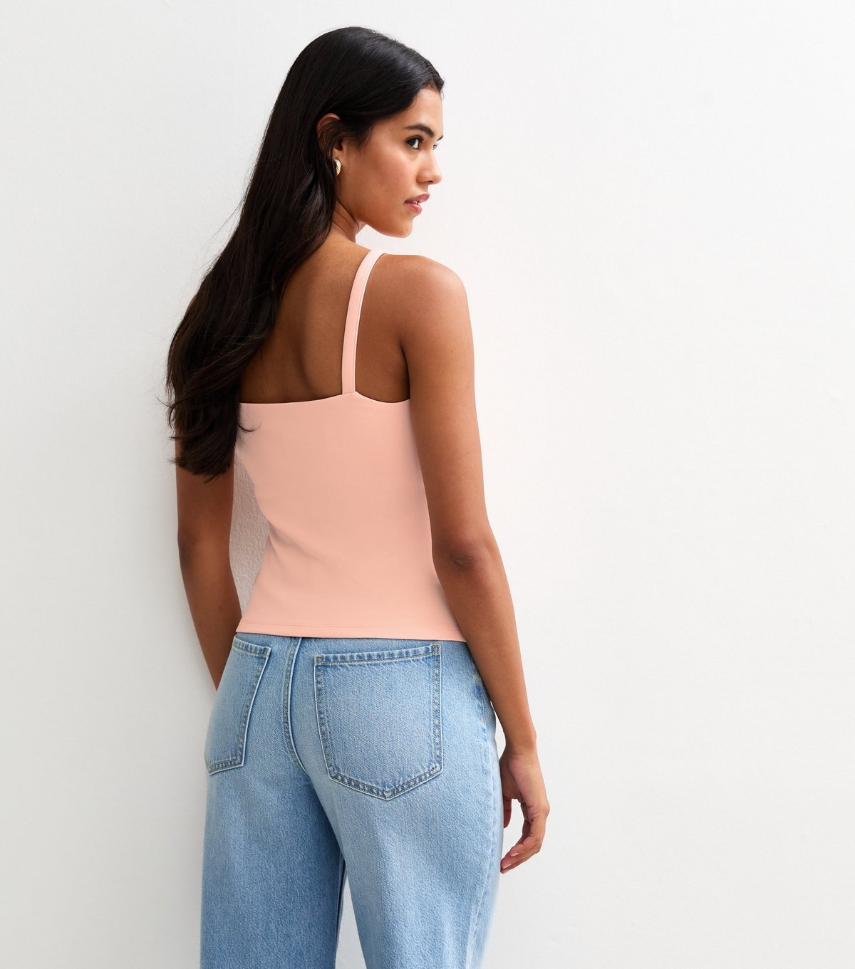 New Look Women's Pink Straight Neck Slim Jersey Cami Top New Look - 4