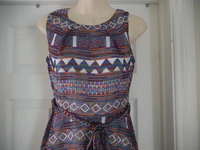 Mela London Mela Loves London Floaty Dress Ladies Size 8 Multicoloured Pretty Chiffon Summer