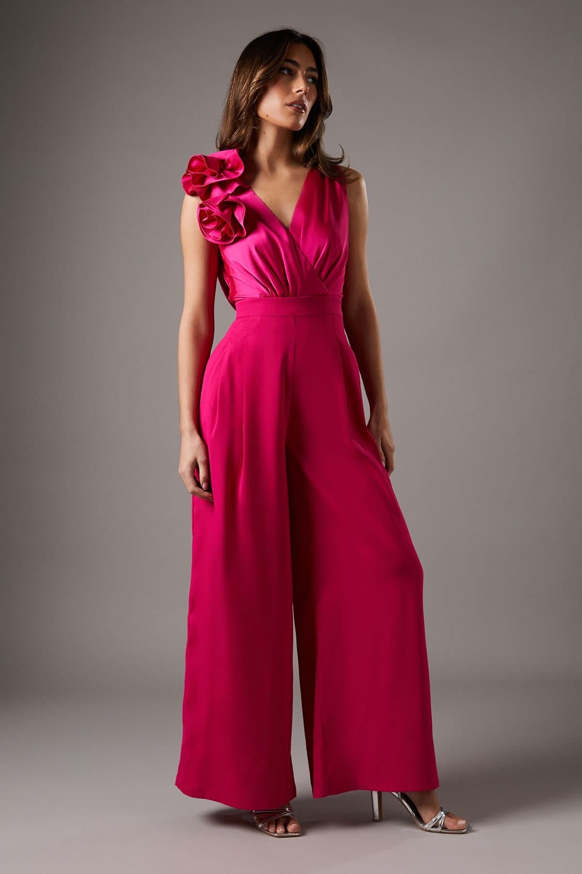 Coast Coast Women's Corsage Cowl Back Jumpsuit in Pink