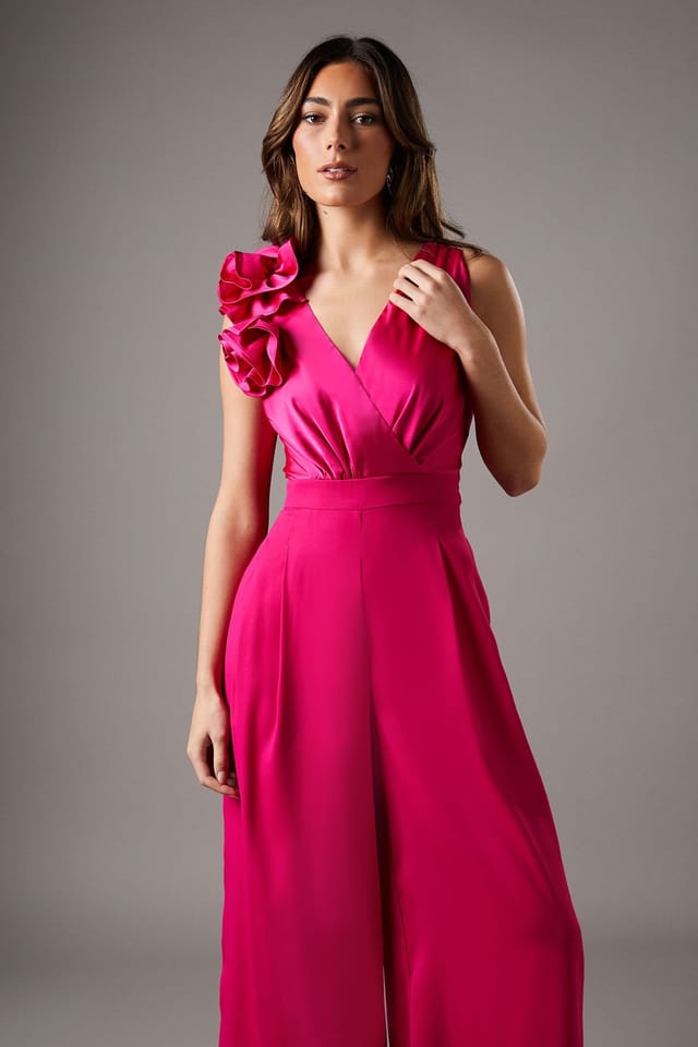 Coast Coast Women's Corsage Cowl Back Jumpsuit in Pink - 2