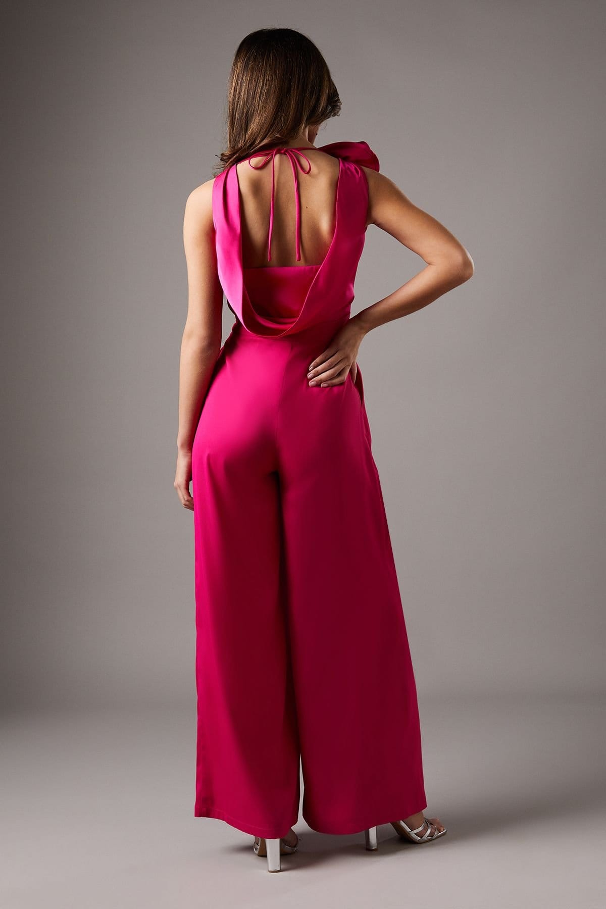 Coast Coast Women's Corsage Cowl Back Jumpsuit in Pink - 4