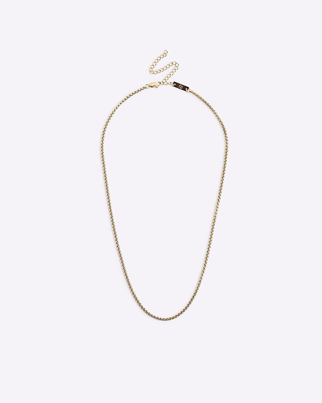 River Island Mens River Island Gold Stainless Steel Cable Chain Necklace