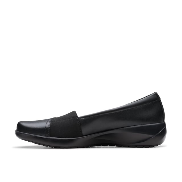 Clarks Clarks Women's Kaetlyn Rhea Black Leather Loafers, Slip Ons - 2