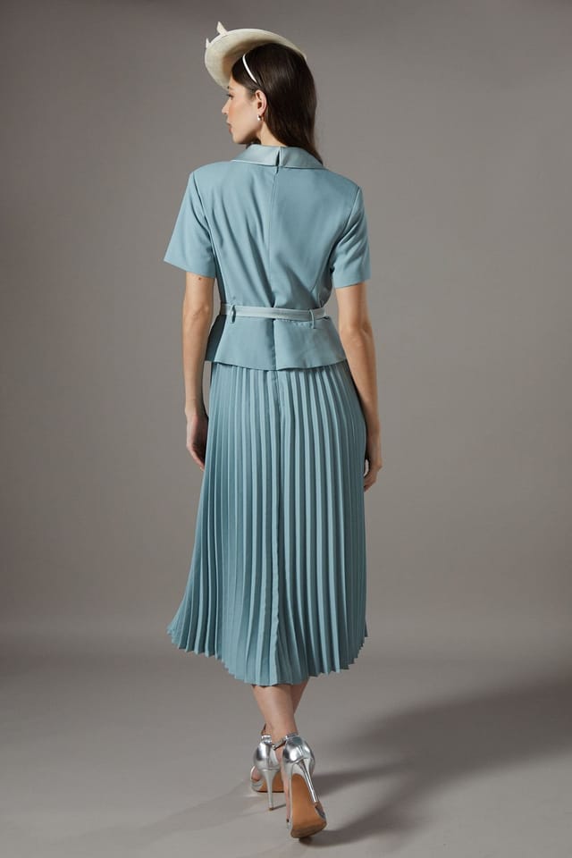Coast Coast Women's 2 in 1 Dress With Pleated Skirt in Mint - 3