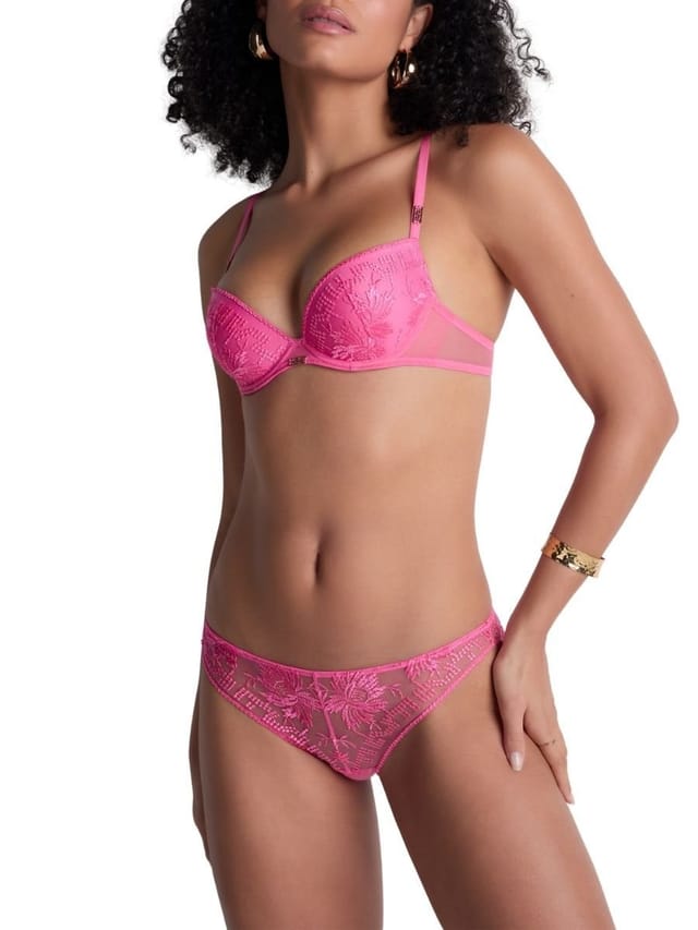 Aubade Aubade Women's Rules of Attraction Moulded Push Up Bra in Pink - 3