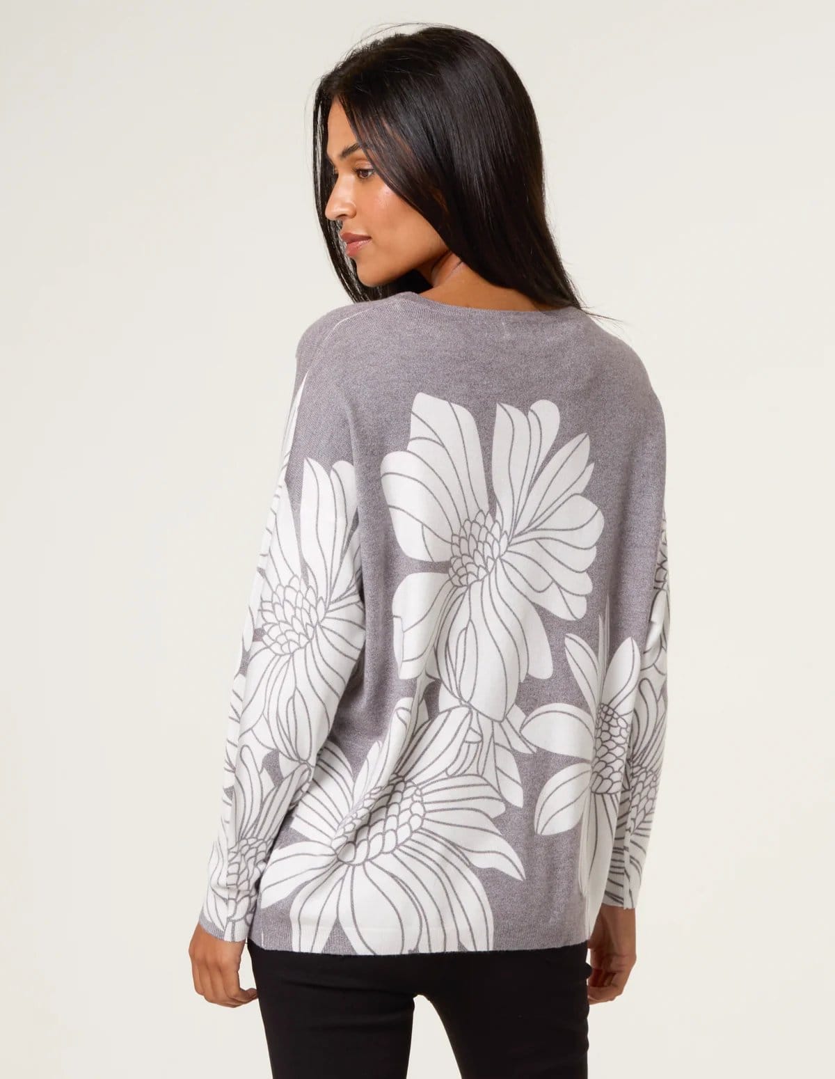 Blue Vanilla Large Sequin Flower Jumper - 4