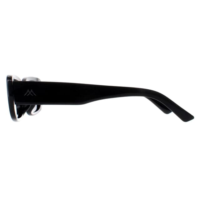 montana montana Women's Rectangle Shiny Black Smoke Polarized MP65 - 3
