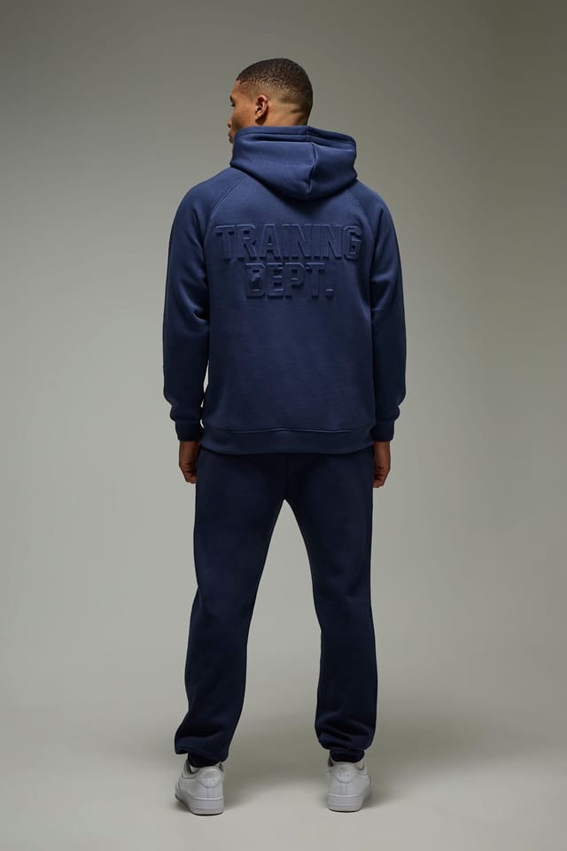 Training Dept. Training Dept. Men's Training Dept Embossed Oversized Hoodie in Navy - 2
