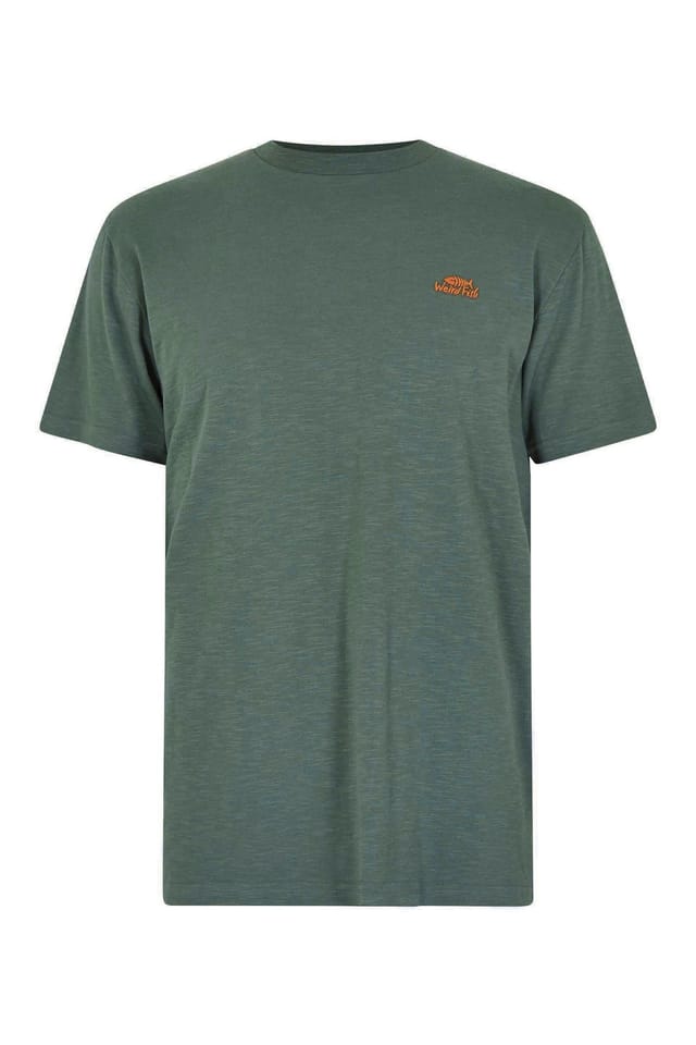 Weird Fish Weird Fish Men's Fished Branded T-Shirt in Bottle Green - 2