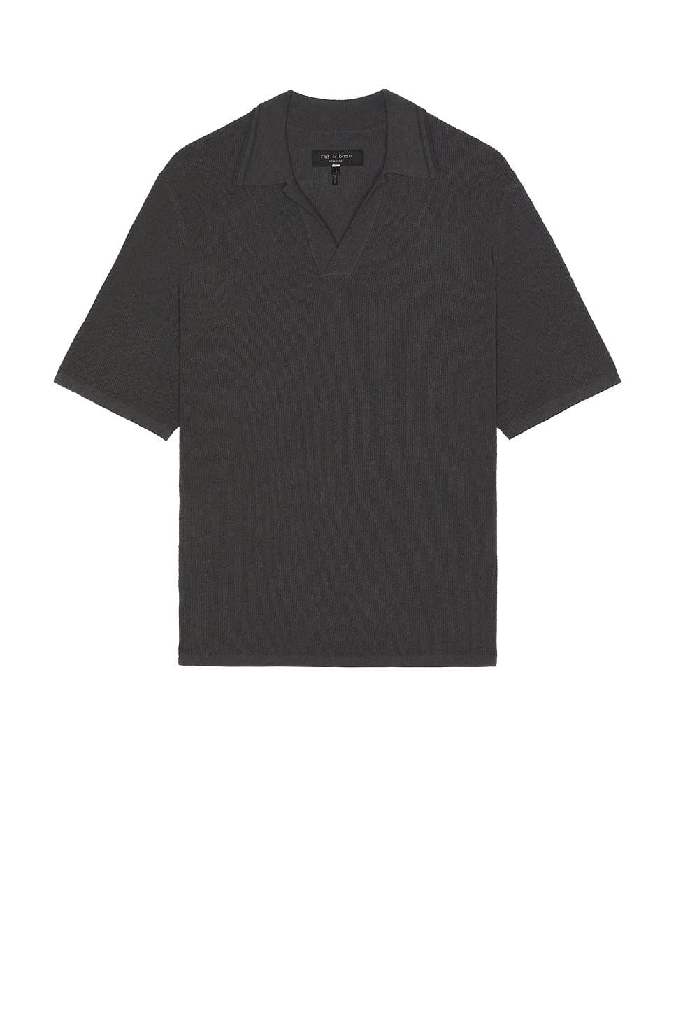 revolve Rag & Bone Rib Johnny Polo Dark Grey