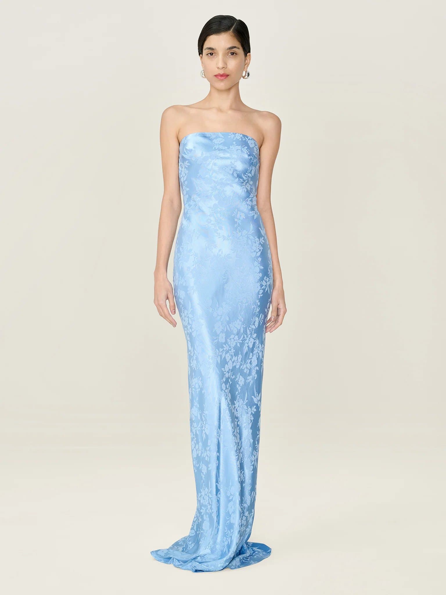 OMNES Amdra Jacquard Dress in Vista Blue