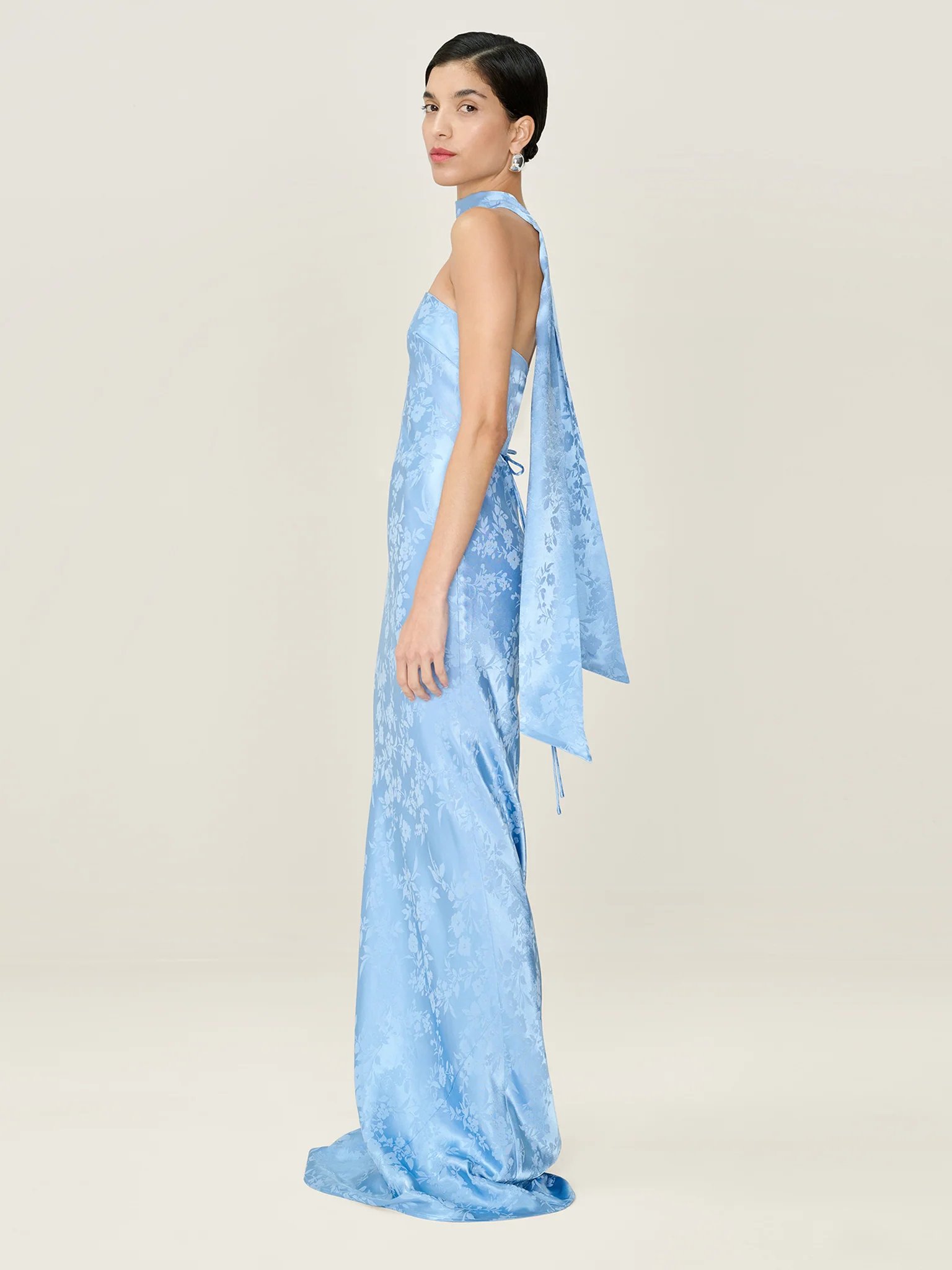 OMNES Amdra Jacquard Dress in Vista Blue - 2