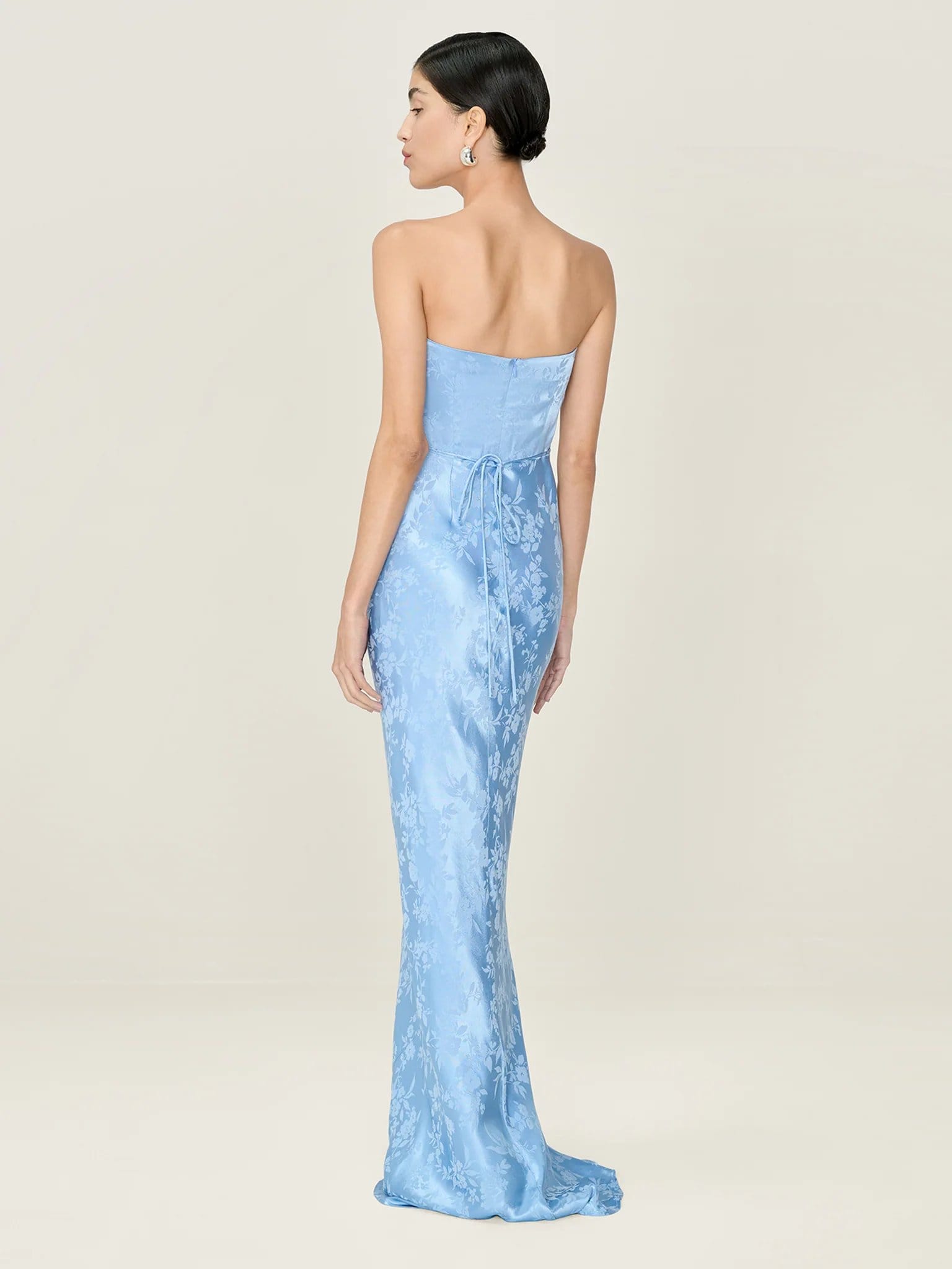 OMNES Amdra Jacquard Dress in Vista Blue - 4