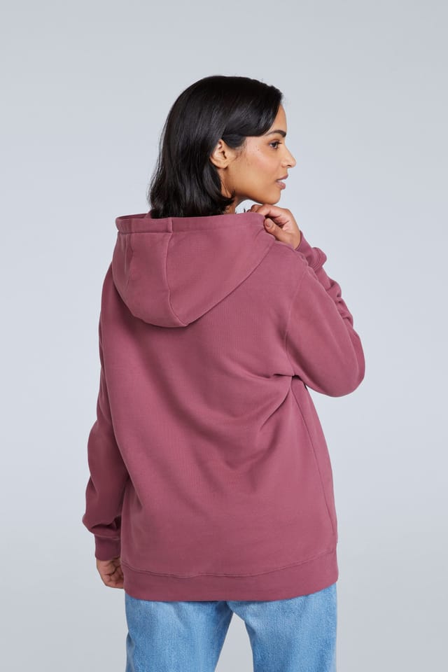 Animal Animal Women's Maya Hoodie Sweatshirt Gym Training Cotton Pullover in Burgundy - 3